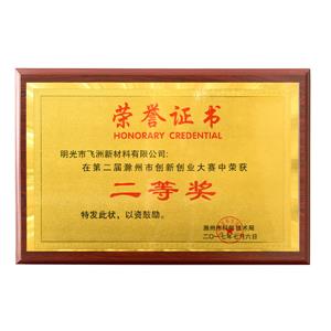 滁州市創(chuàng)新創(chuàng)業(yè)2017二等獎